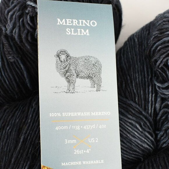 Fleece Artist Merino Slim Yarn 2 Skeins Superwash Merino Wool Hand Dyed Slate - Picture 4 of 4